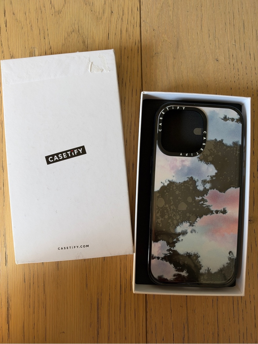 Casetify Black Multicolor Cloud Print iPhone 14 Pro Max Case